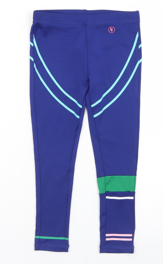 Willow Girls Blue  Polyester Jogger Trousers Size 5-6 Years  Regular  - Activewear leggings