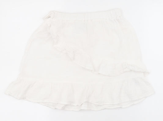 Primark Girls White  Cotton A-Line Skirt Size 11-12 Years  Regular