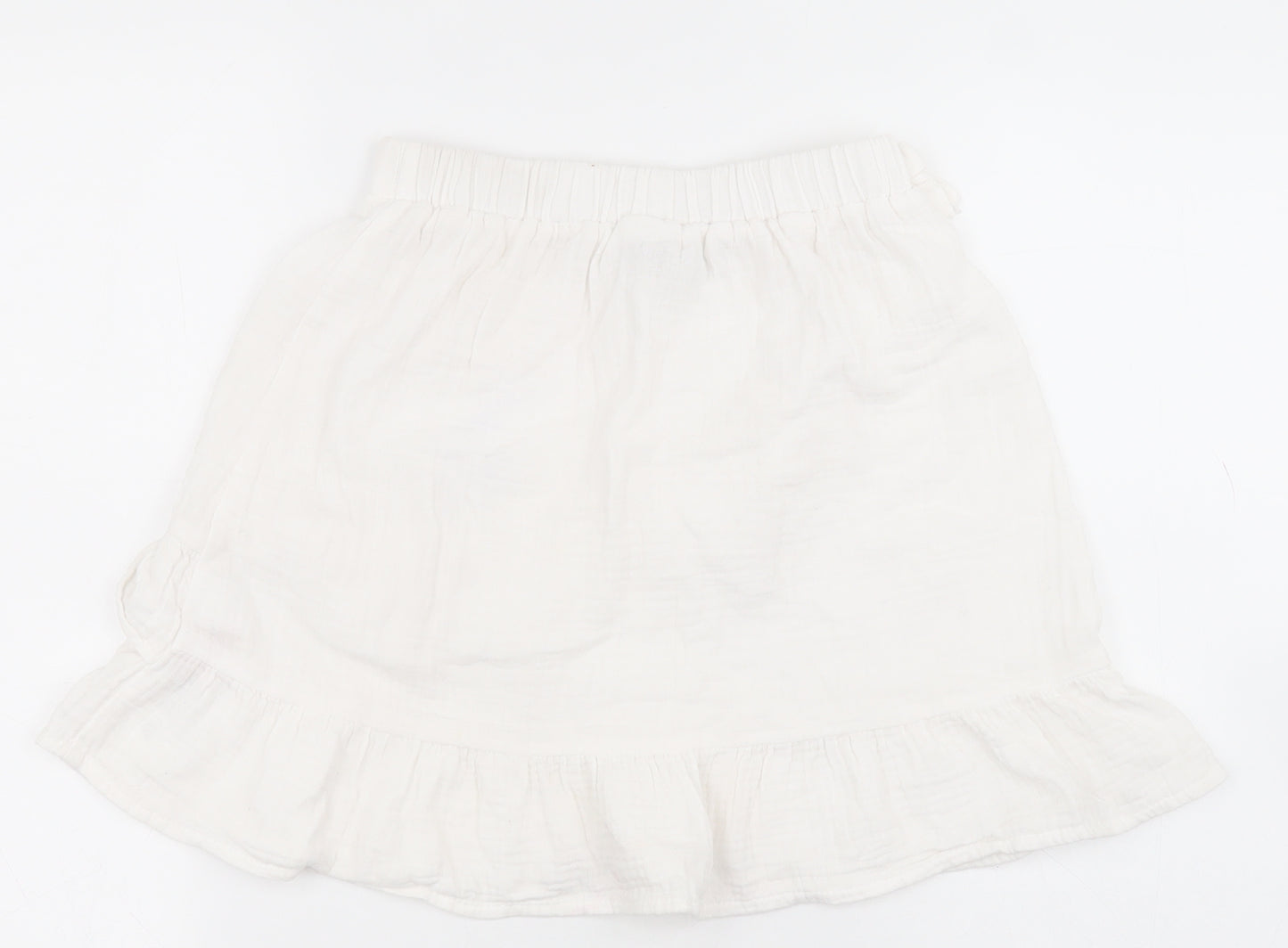 Primark Girls White  Cotton A-Line Skirt Size 11-12 Years  Regular