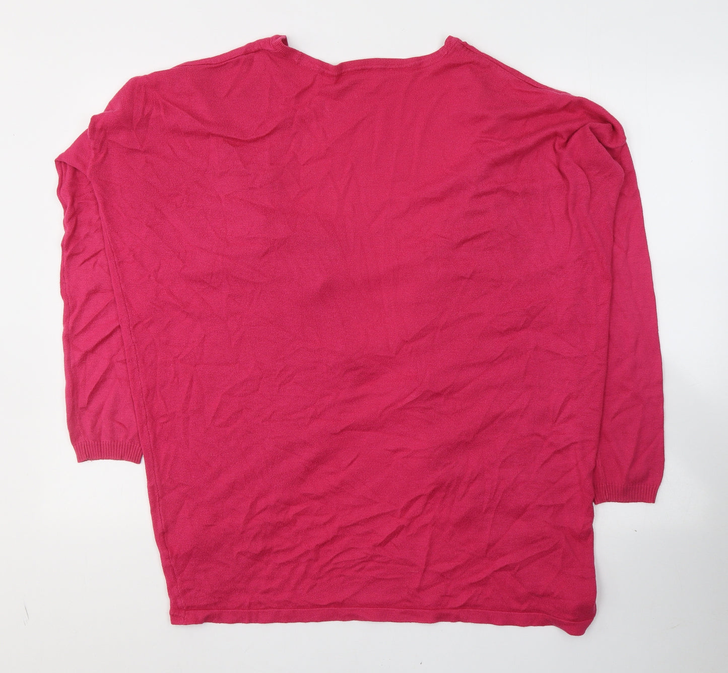 AJC Womens Pink V-Neck  Cotton Cardigan Jumper Size 10