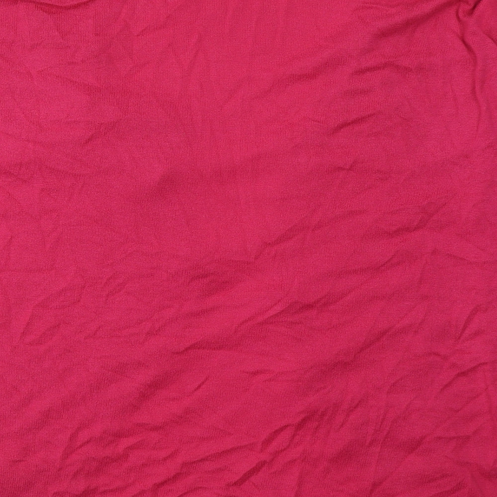 AJC Womens Pink V-Neck  Cotton Cardigan Jumper Size 10