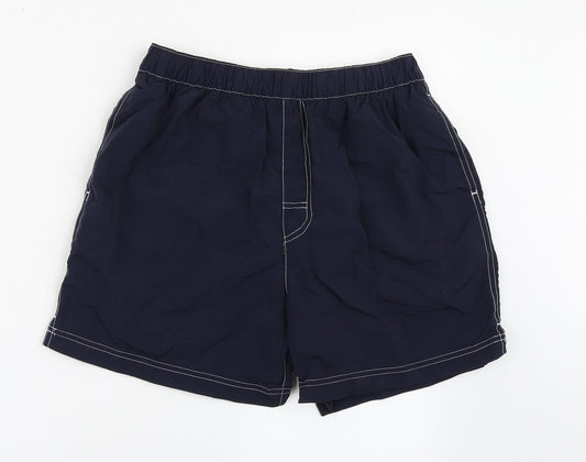 George Mens Blue  Nylon Athletic Shorts Size M  Regular Drawstring