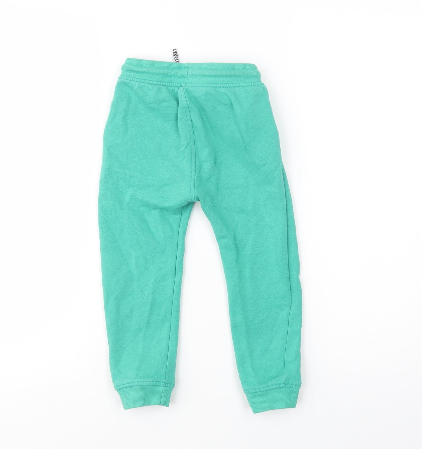 Matalan Girls Green  Cotton Jogger Trousers Size 3-4 Years  Regular Drawstring
