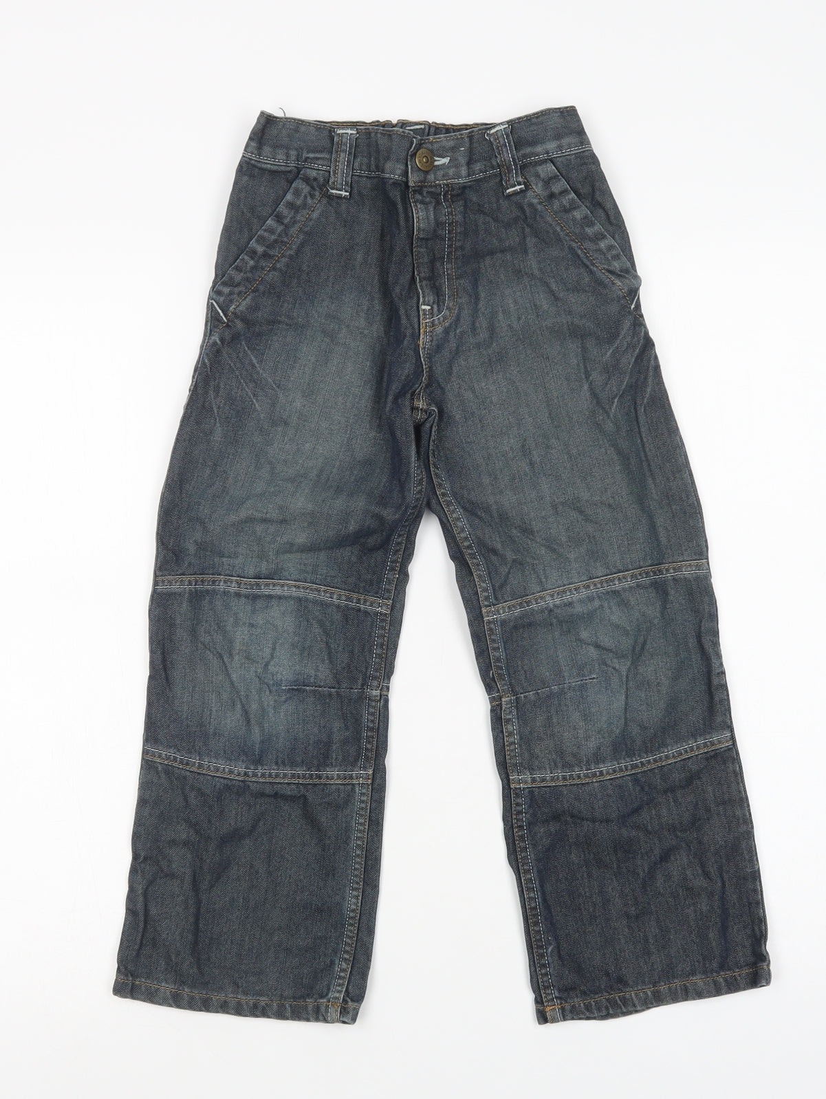 NEXT Boys Blue  Cotton Bootcut Jeans Size 6 Years  Regular Button