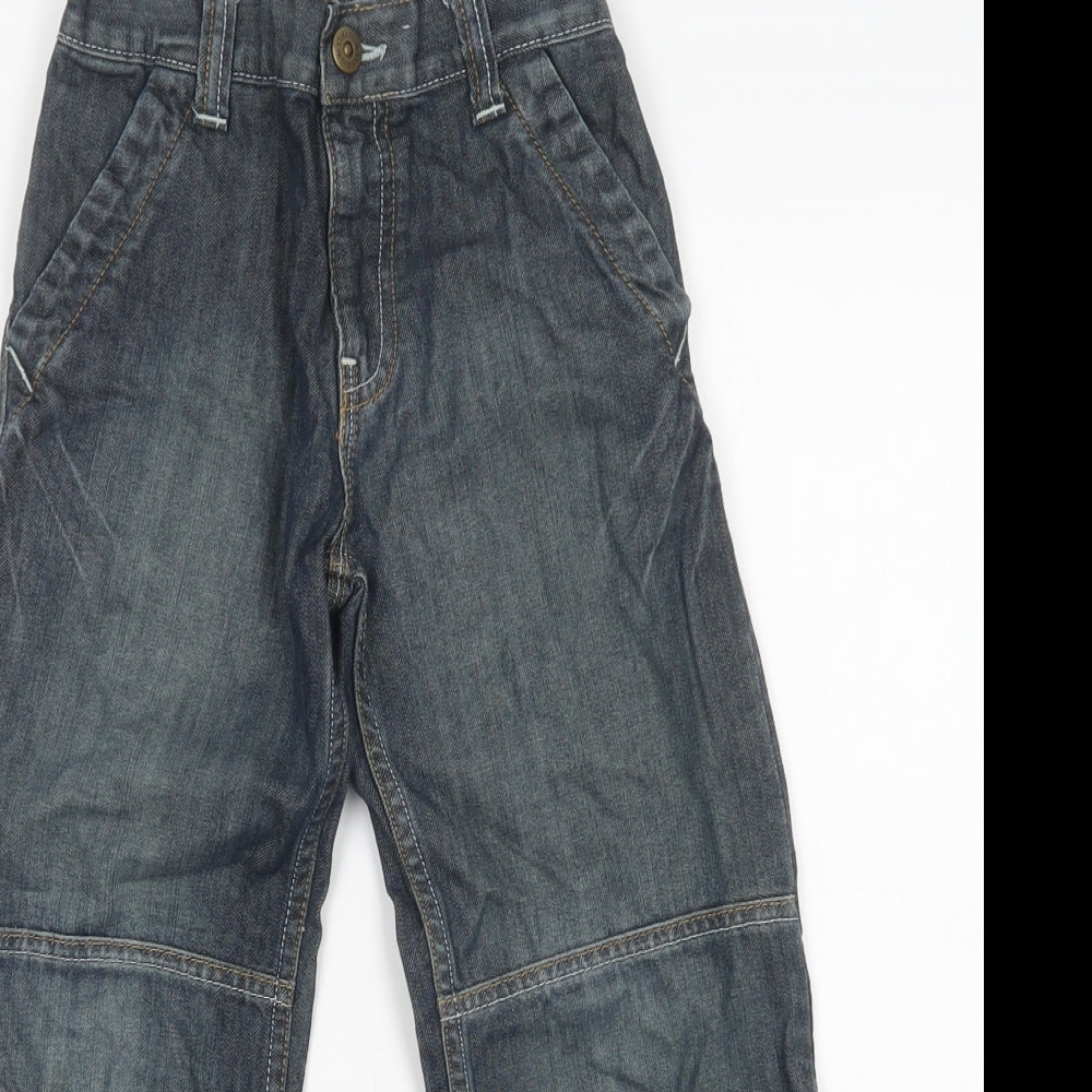 NEXT Boys Blue  Cotton Bootcut Jeans Size 6 Years  Regular Button