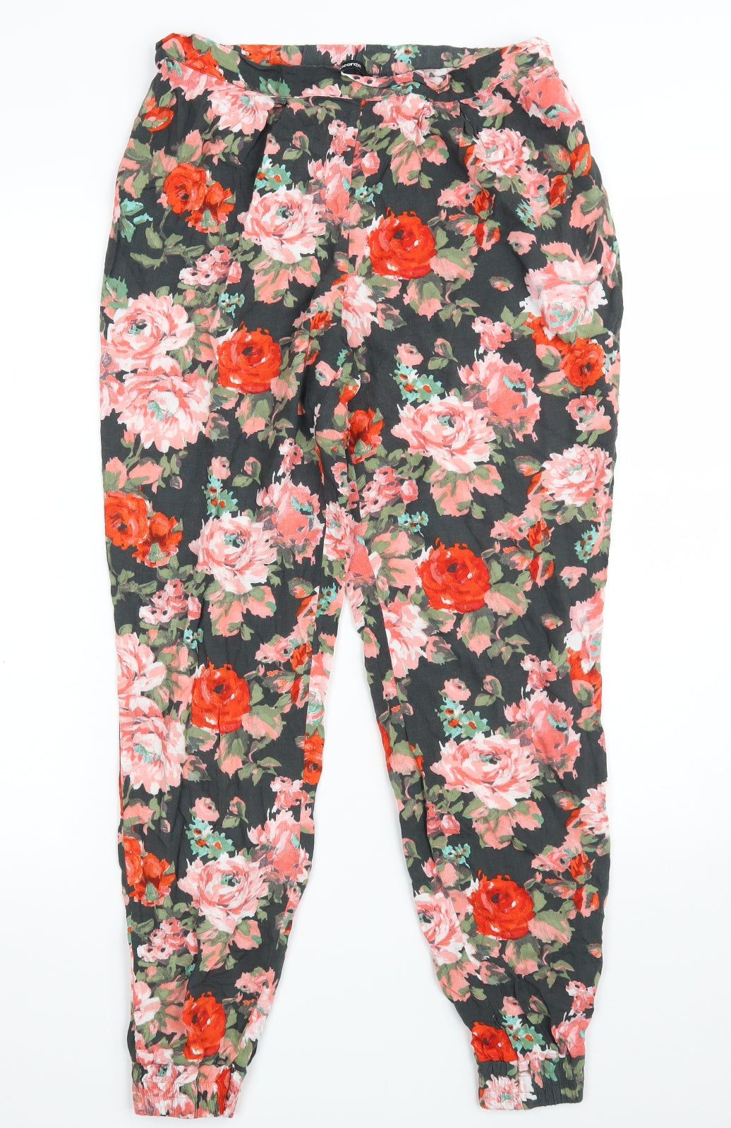 George Womens Multicoloured Floral 100% Viscose Carrot Leggings Size 10 L28 in