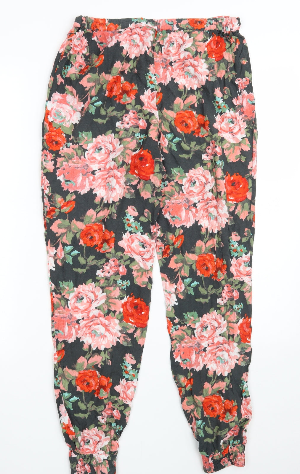 George Womens Multicoloured Floral 100% Viscose Carrot Leggings Size 10 L28 in