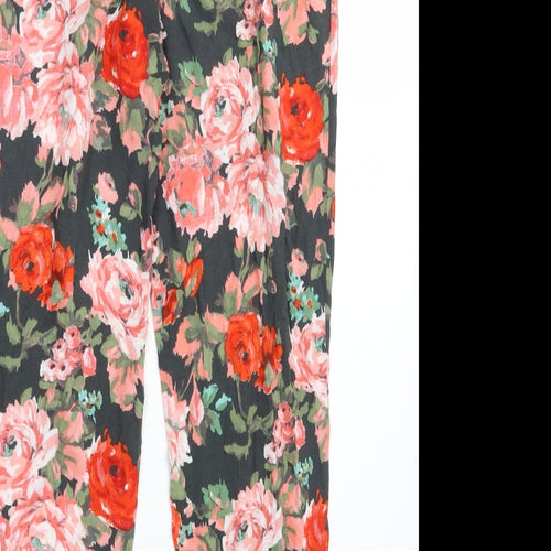 George Womens Multicoloured Floral 100% Viscose Carrot Leggings Size 10 L28 in