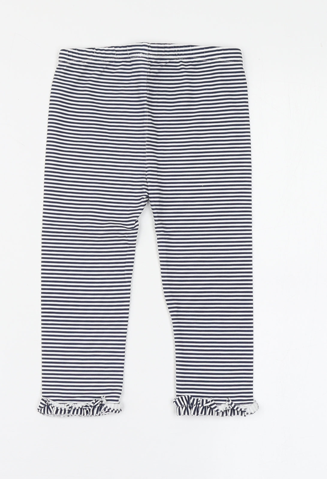 First Impressions Girls Blue Striped Cotton Jogger Leggings Size 24 Months  Pullover - Leggings