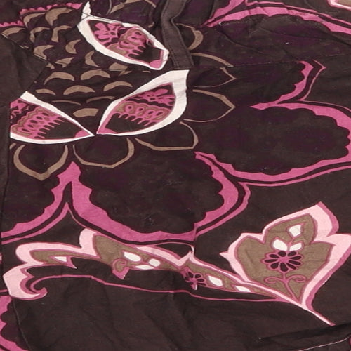Sugar Pink Girls Brown Floral 100% Cotton Skater Skirt Size 7-8 Years  Regular Tie