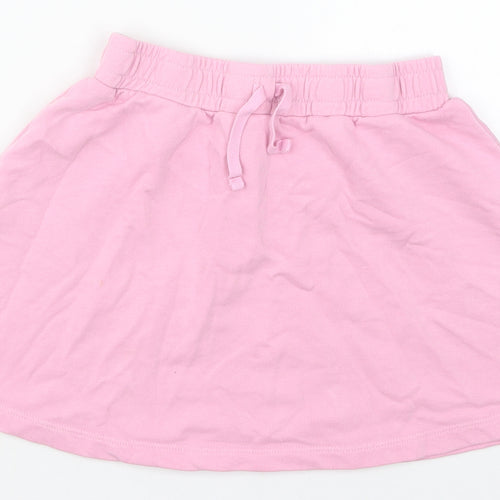 George Girls Pink  Cotton Skater Skirt Size 11-12 Years  Regular Drawstring