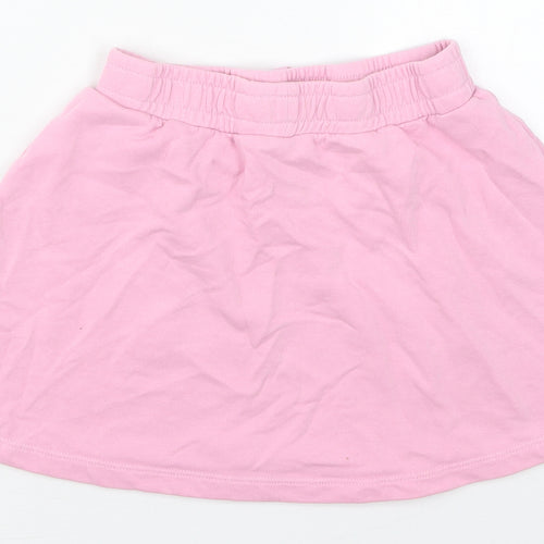 George Girls Pink  Cotton Skater Skirt Size 11-12 Years  Regular Drawstring