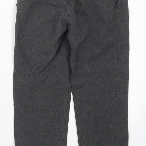 Marks and Spencer Boys Grey  Polyester Dress Pants Trousers Size 7-8 Years  Regular Hook & Eye
