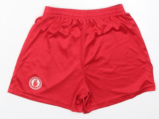 O'Neills Boys Red  Polyester Sweat Shorts Size 10-11 Years  Regular Drawstring