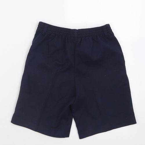 George Boys Blue  Polyester Bermuda Shorts Size 7-8 Years  Regular  - School Wear
