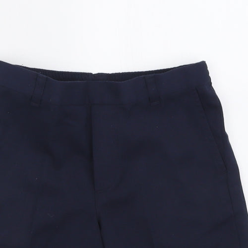 George Boys Blue  Polyester Bermuda Shorts Size 7-8 Years  Regular  - School Wear