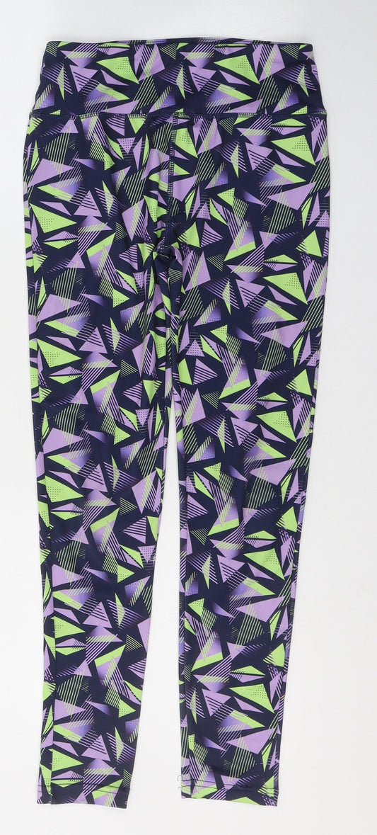 Dunnes Stores Girls Multicoloured Geometric Polyester Jegging Trousers Size 10-11 Years  Regular Pullover