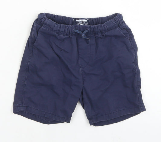 NEXT Boys Blue  Cotton Chino Shorts Size 3-4 Years  Regular Drawstring