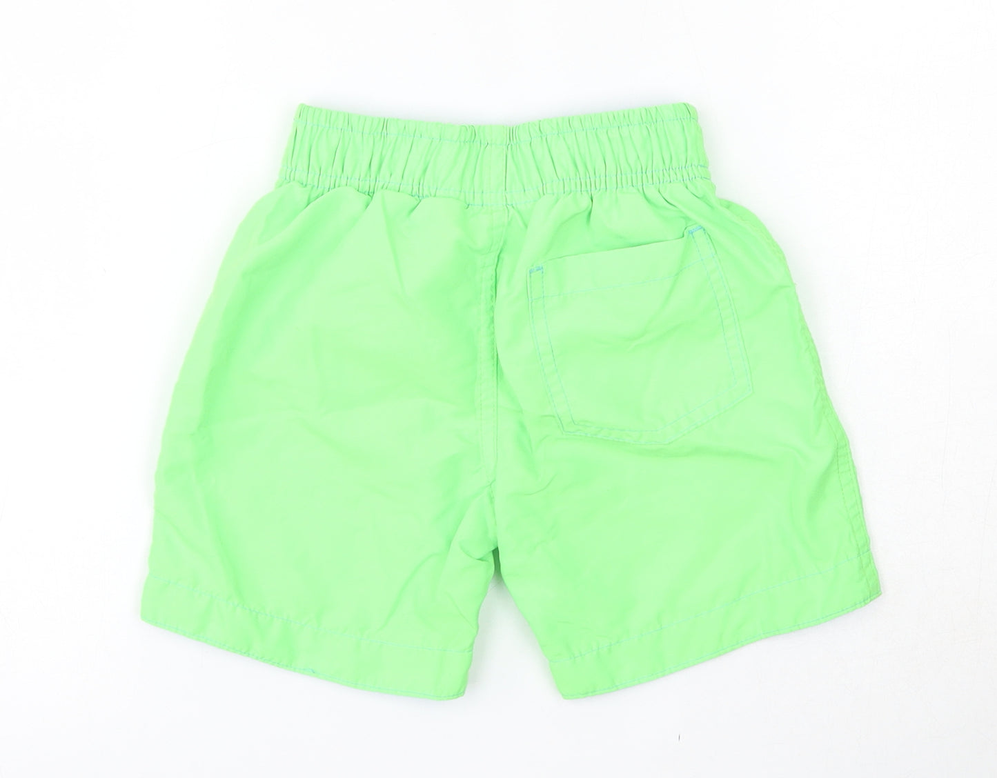 Primark Boys Green  100% Polyester Sweat Shorts Size 3-4 Years  Regular Drawstring