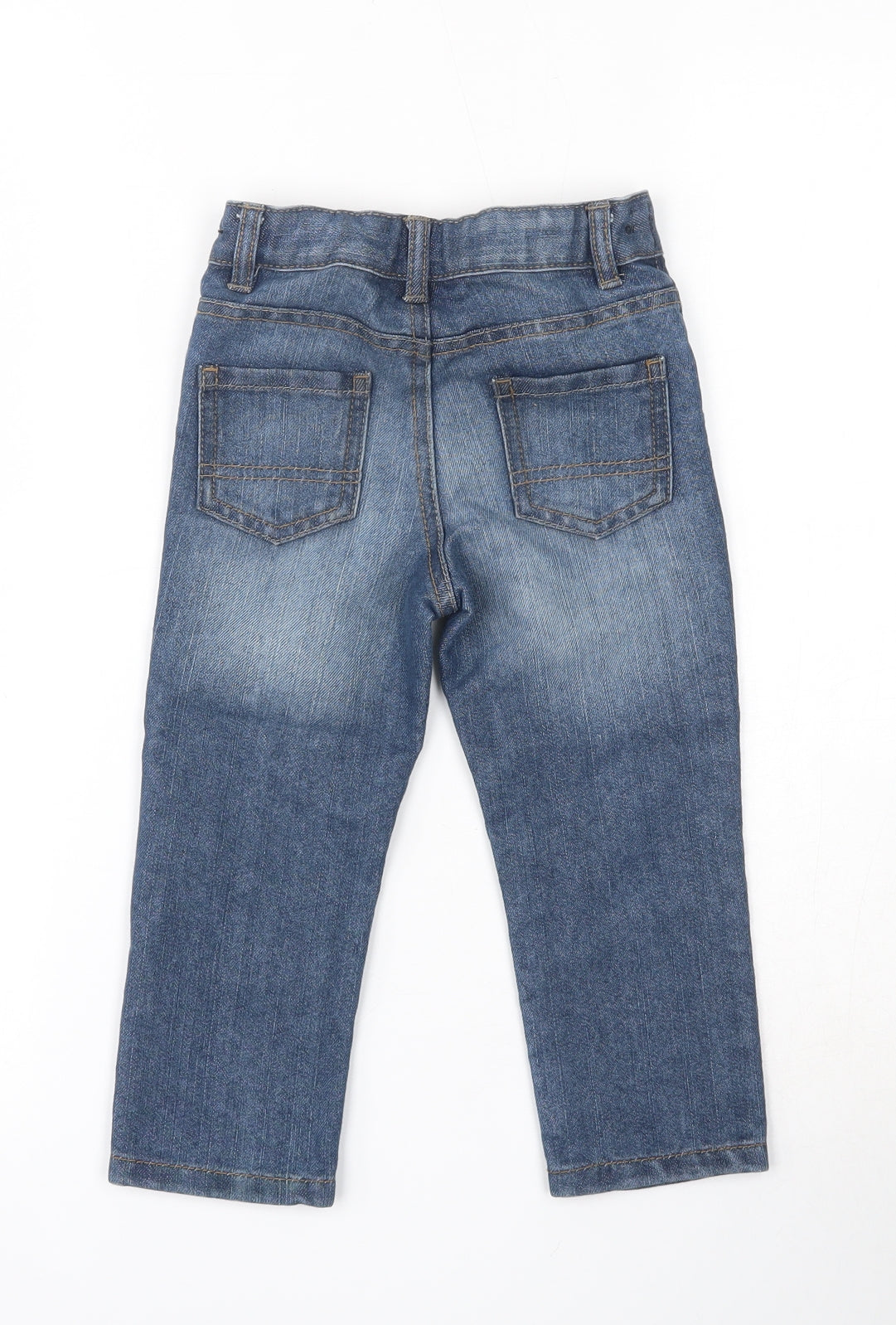 George Boys Blue  Cotton Straight Jeans Size 2-3 Years  Regular Button