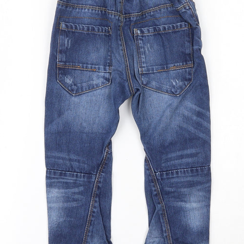 George Boys Blue  100% Cotton Tapered Jeans Size 2-3 Years  Regular Button