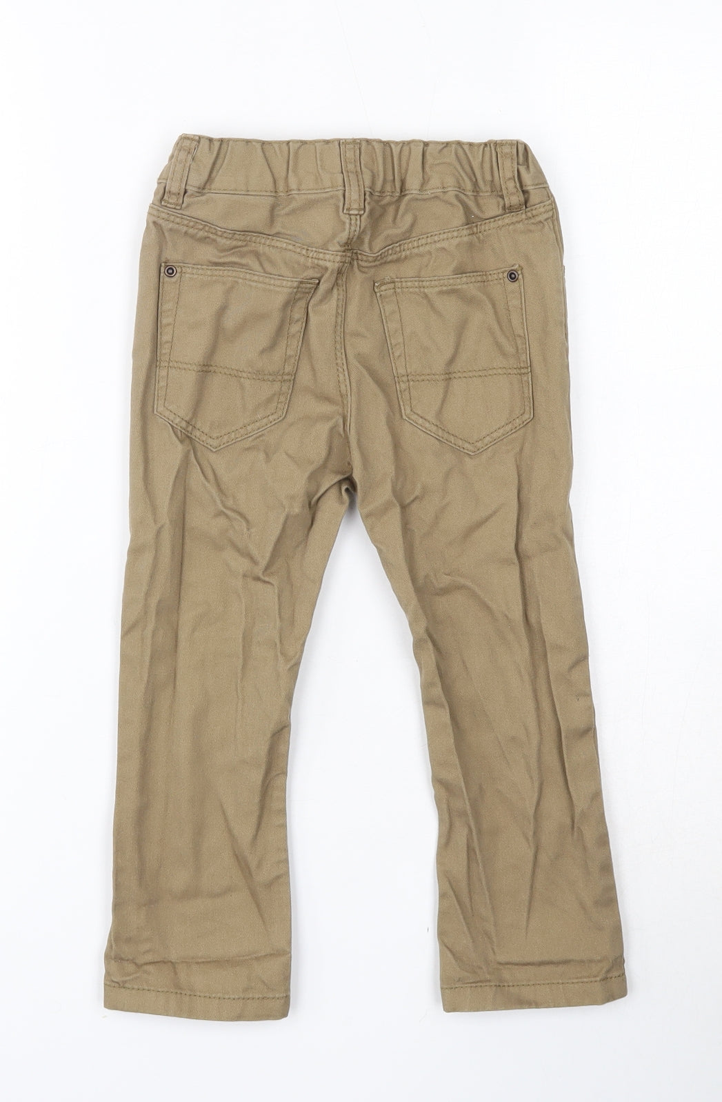 H&M Boys Brown  Cotton Straight Jeans Size 2-3 Years  Regular Button