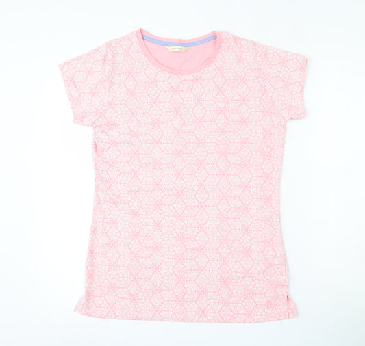 Dunnes Stores Womens Pink Geometric Polyester Kimono Pyjama Top Size 10