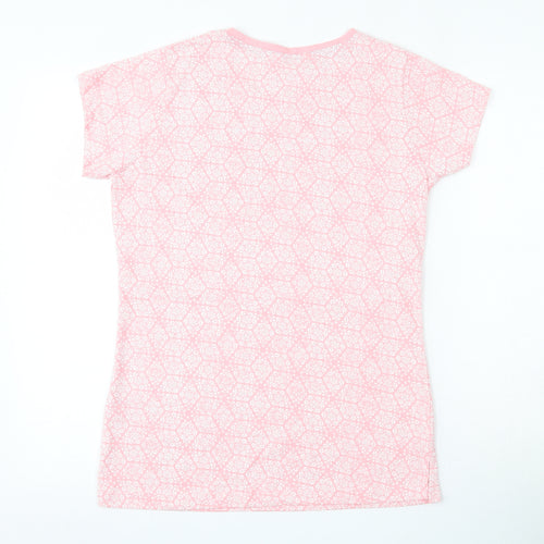 Dunnes Stores Womens Pink Geometric Polyester Kimono Pyjama Top Size 10