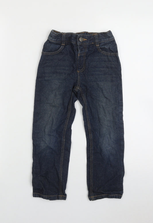 George Girls Blue  100% Cotton Straight Jeans Size 4-5 Years  Regular Zip