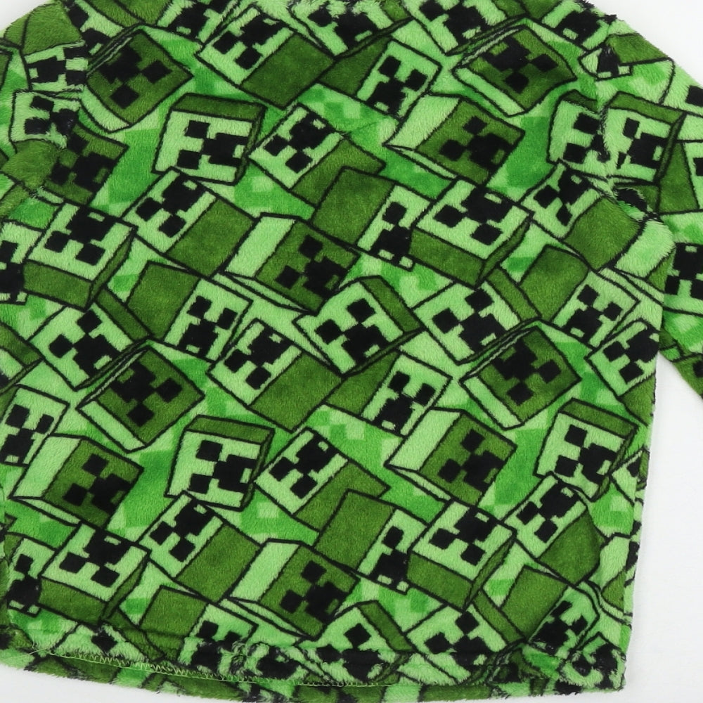 Primark Boys Gold Geometric 100% Polyester  Pyjama Top Size 7-8 Years   - Minecraft