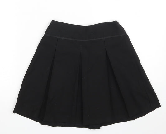 TU Girls Black  Polyester Pleated Skirt Size 7 Years  Regular