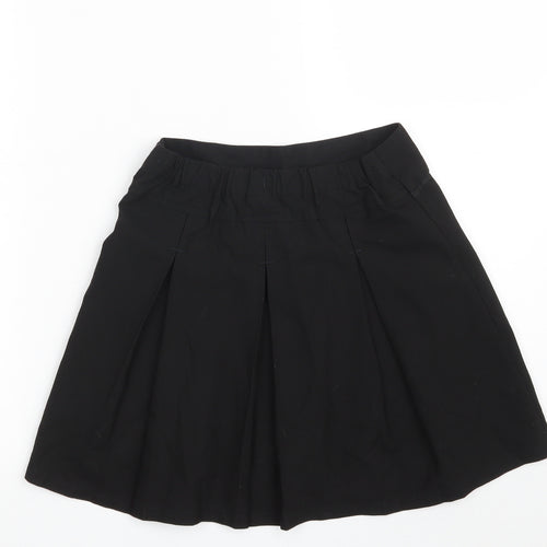 TU Girls Black  Polyester Pleated Skirt Size 7 Years  Regular