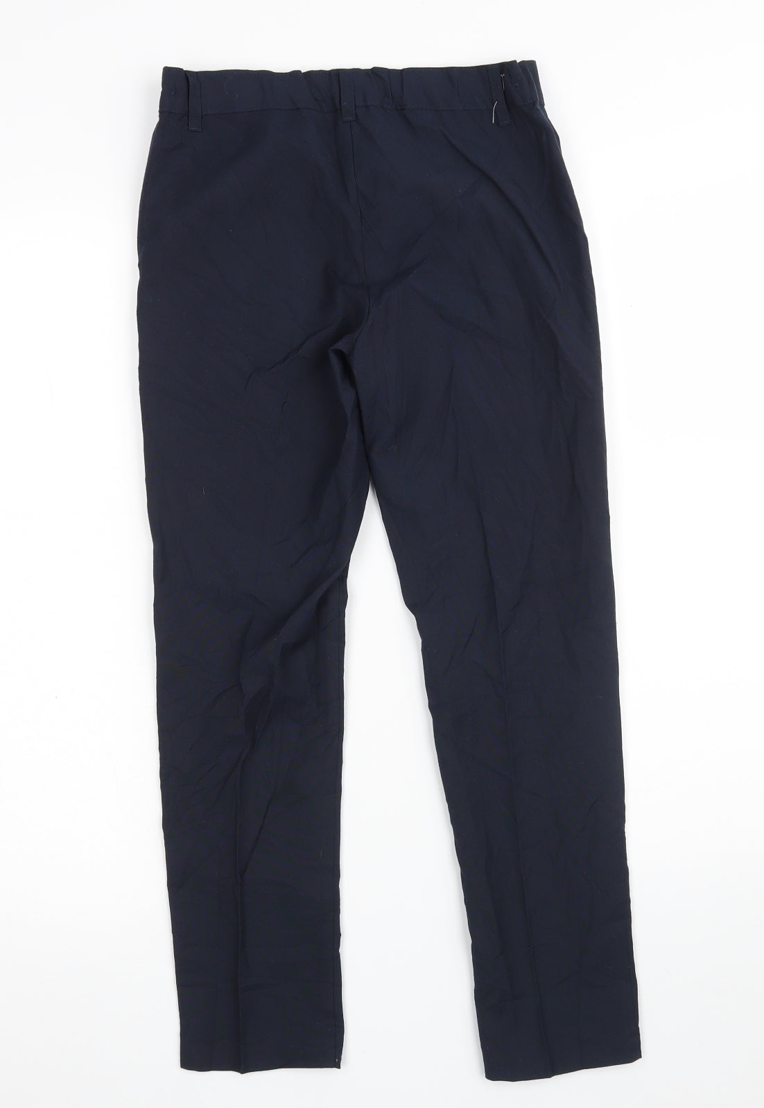 Marks and Spencer Girls Blue  Polyester Dress Pants Trousers Size 9-10 Years  Regular Zip