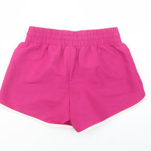 Danskin Womens Purple  Polyester Sweat Shorts Size S L3 in Regular Drawstring