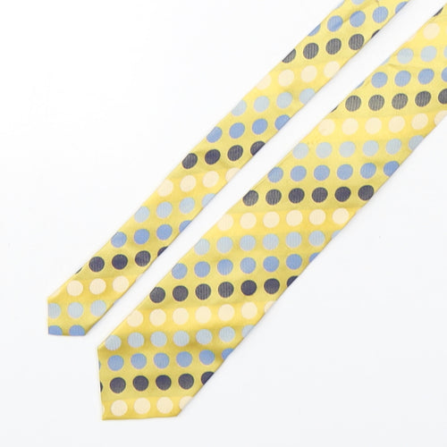 Kensington  Mens Multicoloured Polka Dot Silk Pointed Tie One Size