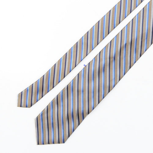 Croft & Barrow Mens Multicoloured Striped Polyester Pointed Tie One Size