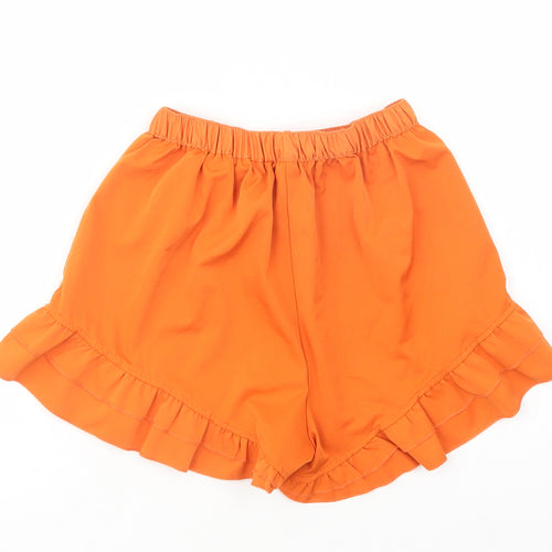 Zaful Womens Orange  Polyester Hot Pants Shorts Size M L3 in Regular
