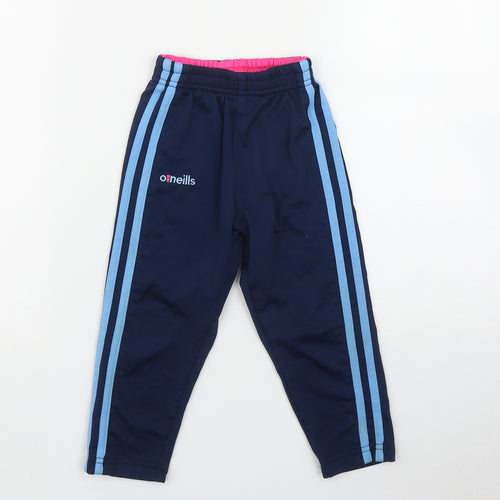 O'Neills Girls Blue  Polyester Jogger Trousers Size 2-3 Years  Regular