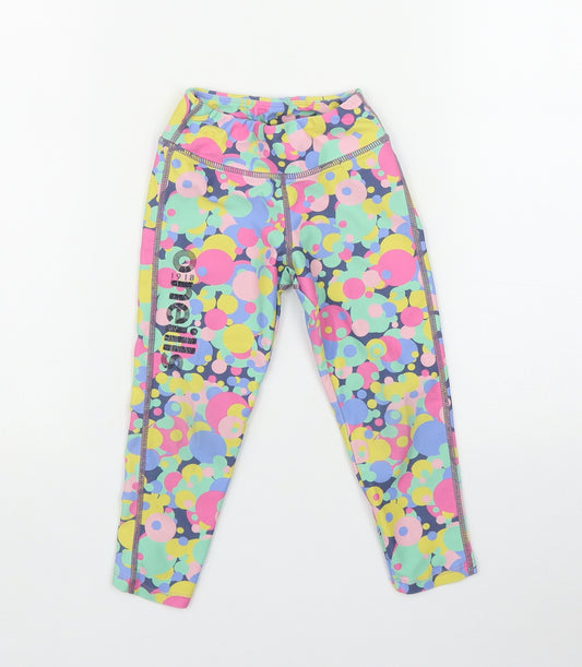 O'Neills Girls Multicoloured Geometric Polyester Jogger Trousers Size 3-4 Years  Regular