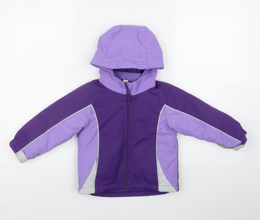 THERMOLITE Girls Purple   Basic Coat Coat Size 2 Years   - 2in1