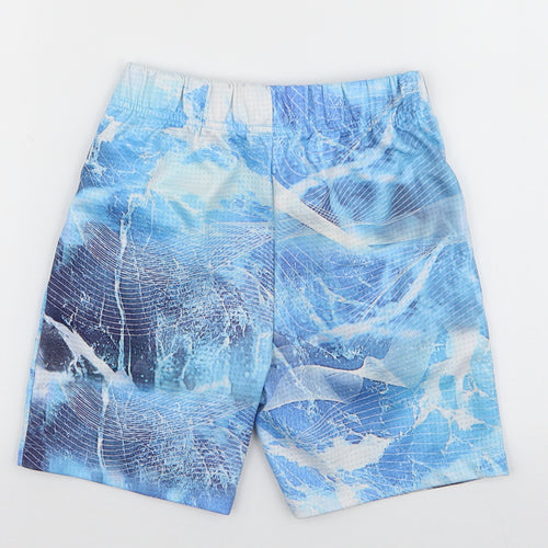 Pep & Co Boys Blue  Polyester Sweat Shorts Size 8-9 Years  Regular Drawstring