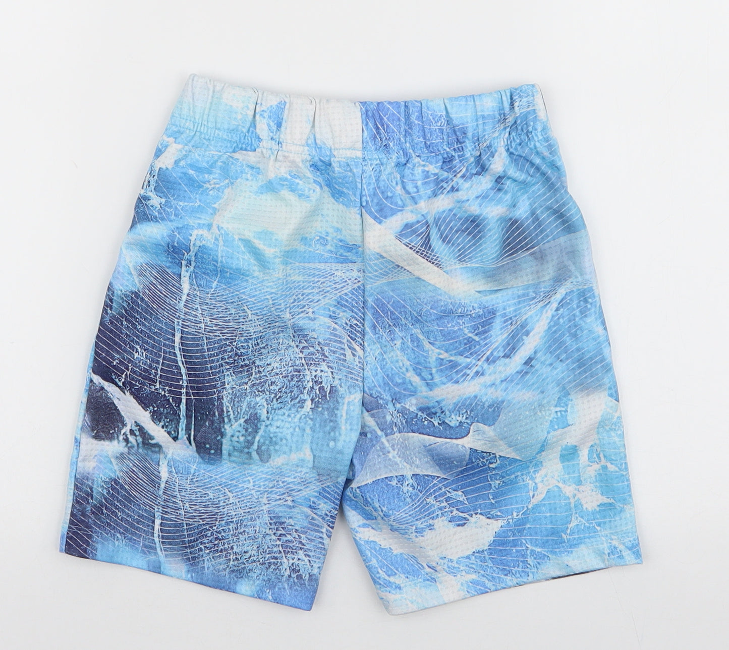 Pep & Co Boys Blue  Polyester Sweat Shorts Size 8-9 Years  Regular Drawstring