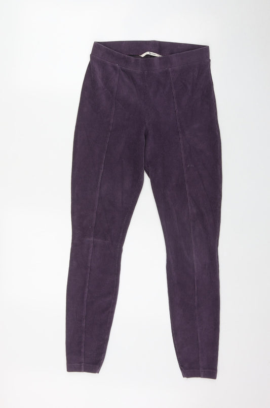 Marks and Spencer Womens Purple  Cotton Jegging Leggings Size 10 L26 in