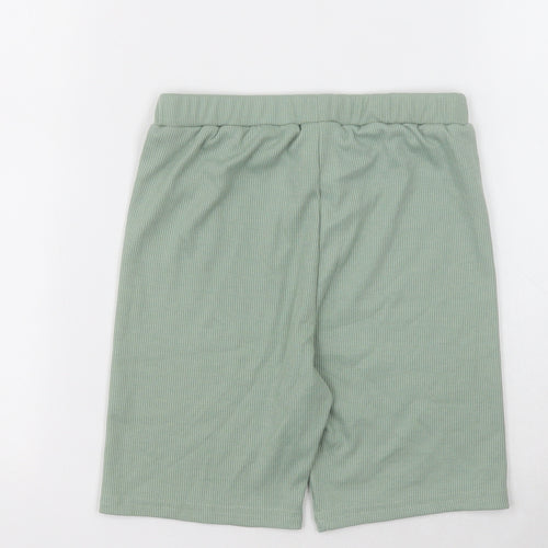 SheIn Girls Green  Polyester Sweat Shorts Size 10 Years  Regular