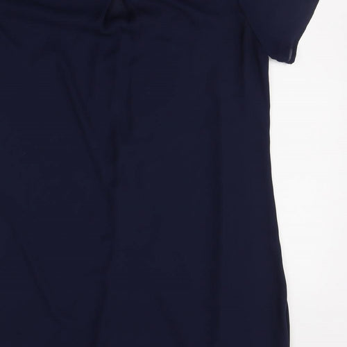 Dotti Womens Blue  Polyester Tunic T-Shirt Size 12 V-Neck