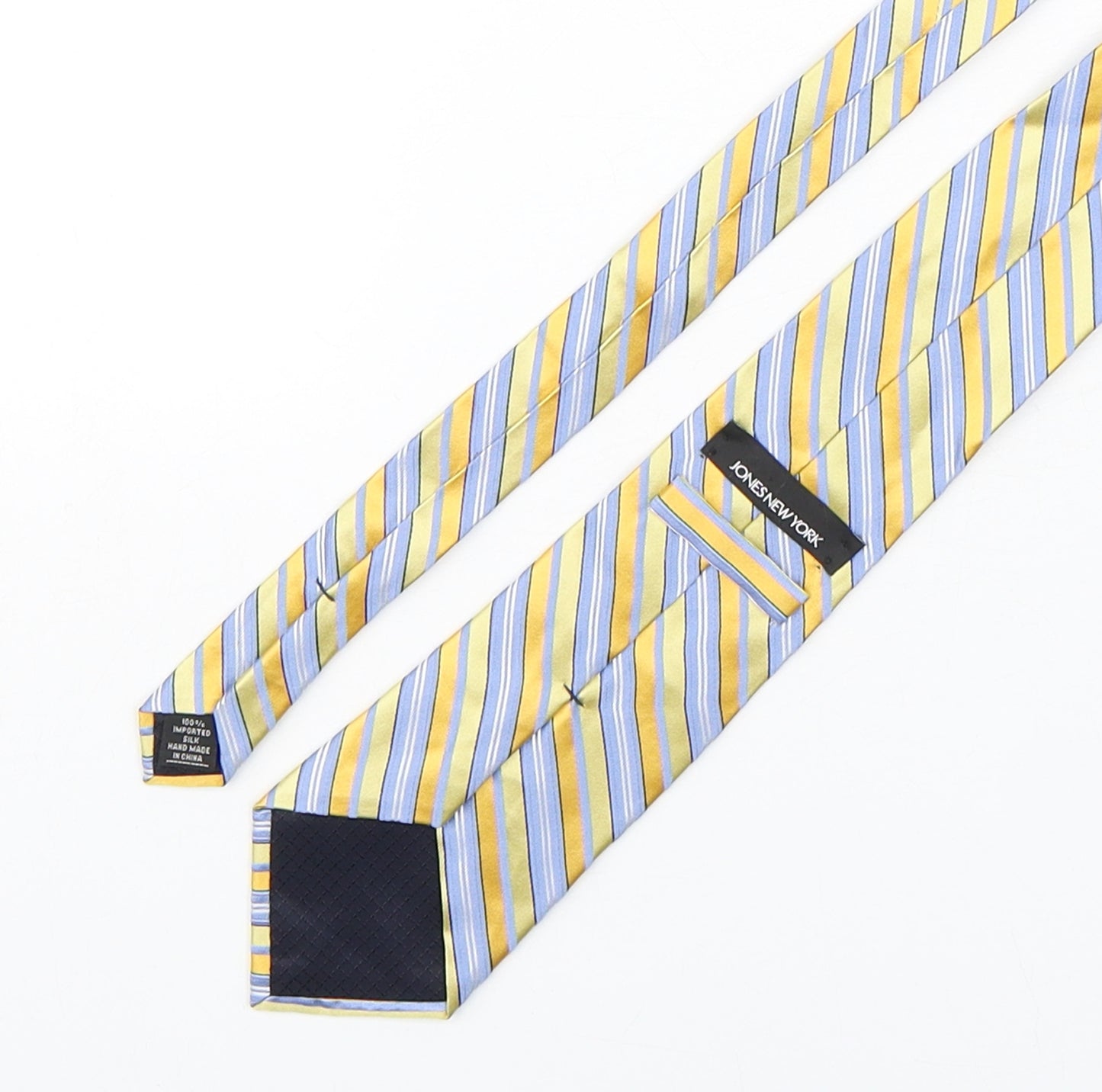 Jones New York  Mens Multicoloured Striped Silk Pointed Tie One Size