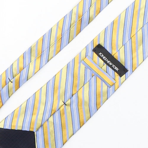 Jones New York  Mens Multicoloured Striped Silk Pointed Tie One Size