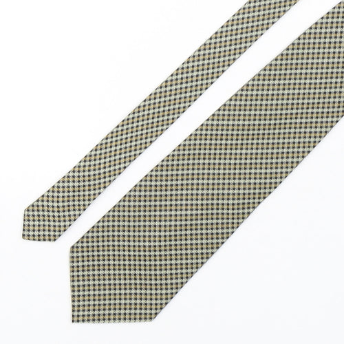 Patra Mens Multicoloured Houndstooth Silk Pointed Tie One Size