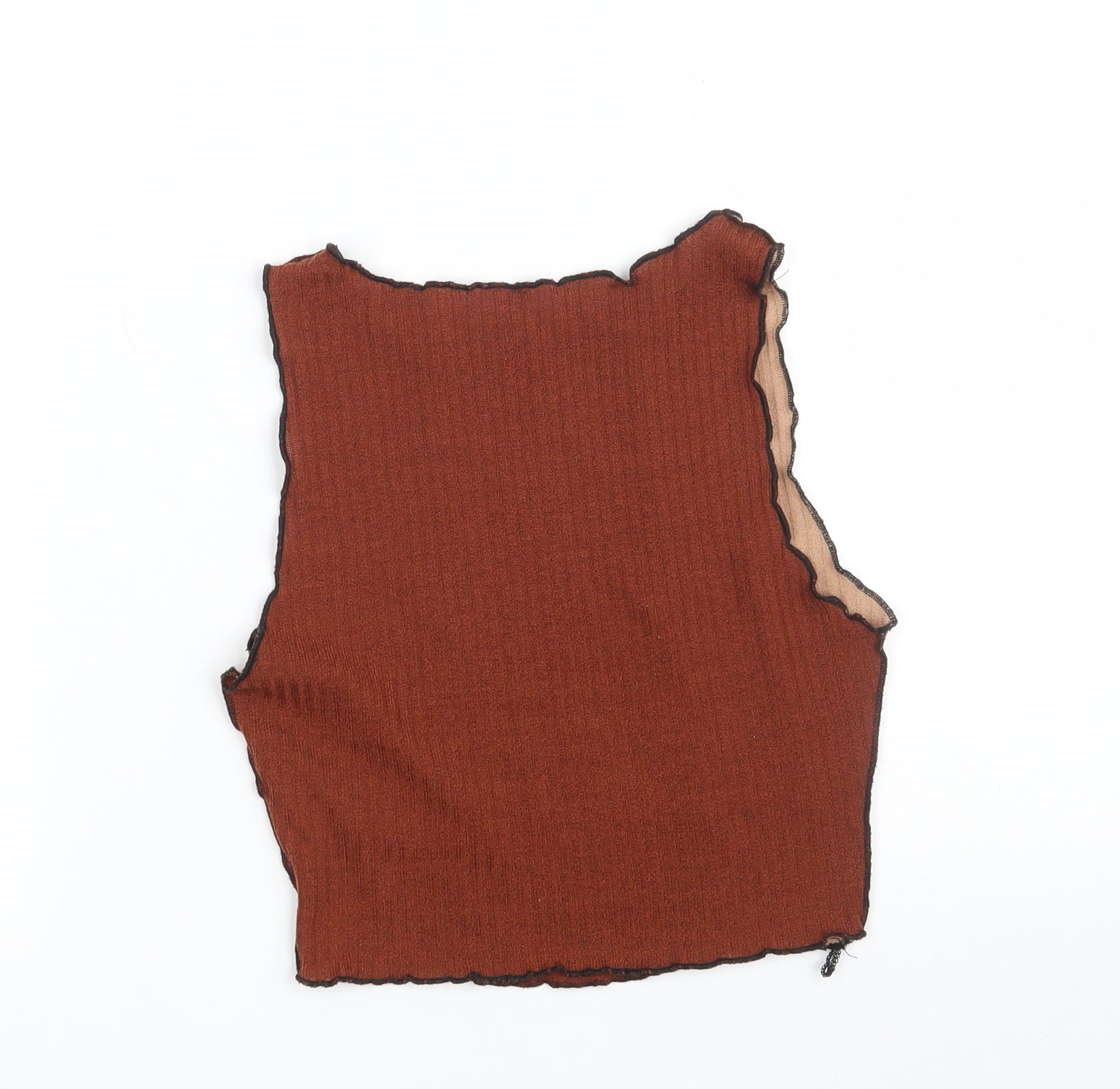 SheIn Womens Brown V-Neck Polyester Vest Jumper Size 2XL – Preworn Ltd