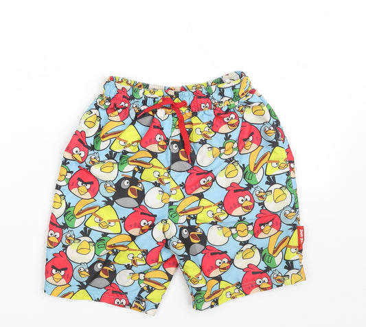 NEXT Boys Multicoloured Geometric 100% Polyester Sweat Shorts Size 7-8 Years  Regular  - Angry Birds
